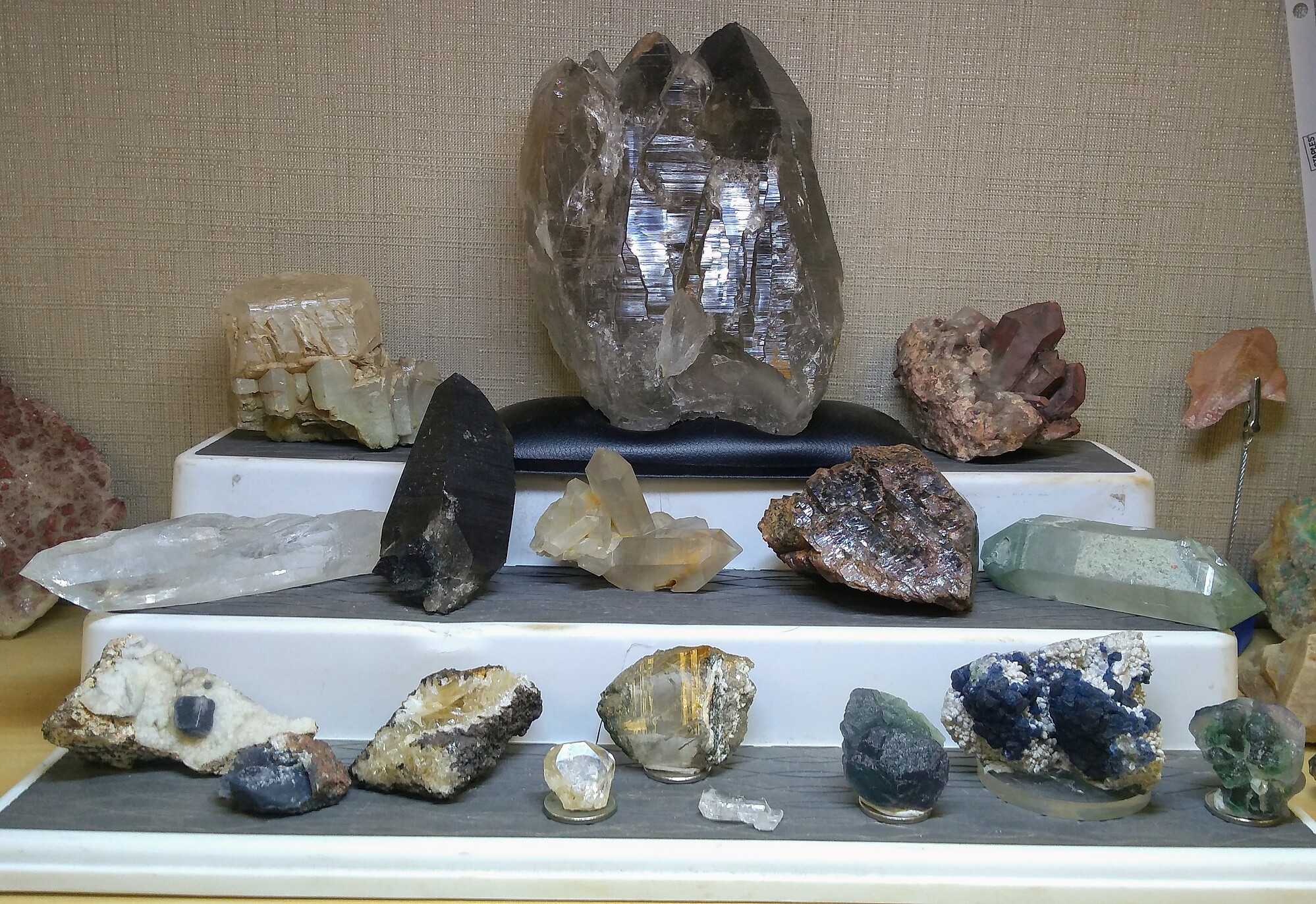rocks on display